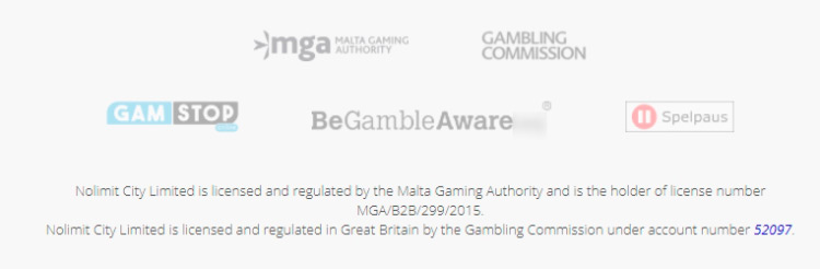 Лицензия Nolimit City